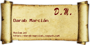 Darab Marcián névjegykártya